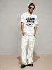 European Style Men's Short Sleeve T-Shirt, Varsity URBAN LEAGUE 09 Print, Casual Round Neck Streetwear Tee_viptrois.com