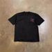 Heavyweight Pure Cotton Oversized T-Shirt For Couples Loose Short-Sleeved Men's And Women's Pink Rose Print Top_viptrois.com
