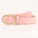 women's belt, simple and versatile double D alloy pin buckle imitation leather jeans belt _viptrois.com