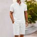 Men's Clothing Spring And Summer New Men's Casual Shirt Tops Shorts Sports Suit_viptrois.com