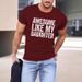 (AWESOME) European And American Cross-border Men's Crew Neck Printed T-shirt Summer Popular Pure Cotton Casual Short-sleeved Men's Top_viptrois.com