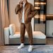 Men's Clothing Spring And Autumn Fashion Solid Color Stand Collar Windproof Outdoor a Complete Set Of Loose Large Size Casual Sports Suit_viptrois.com