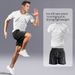 Men's Clothing Short Sleeved Ice Silk Gradient Quick Drying Two Piece Suit Running Suit Sports Suit Sports Style_viptrois.com