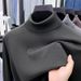 Men's Cashmere & Mulberry Silk High Neck Sweater – Winter Warm Knit Pullover For Stylish Layering_viptrois.com