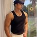Men's Clothing Men's Lightweight Sports Fitness Ribbed Bodybuilding Vest Slim Fit Sweat Wicking Breathable Running And Training Top Elastic_viptrois.com