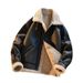 Men's Clothing Coat Winter Plus Velvet Thickened Motorcycle Clothing Trendy Deerskin Jacket Cotton Coat Lambskin Leather Jacket_viptrois.com