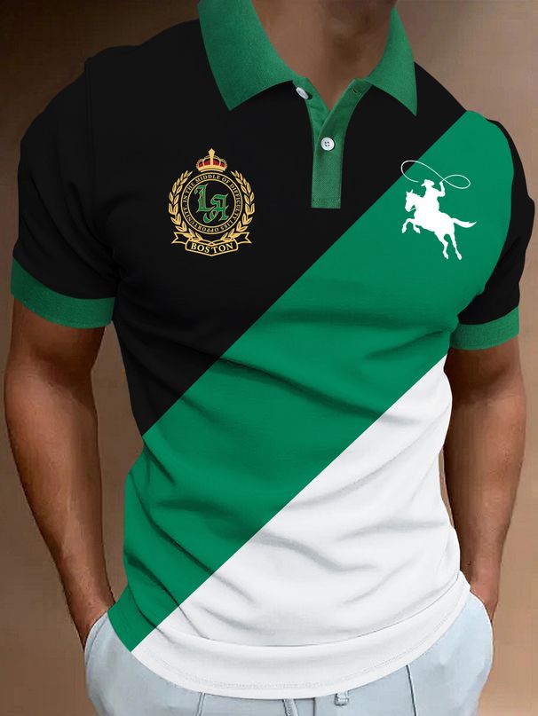 Men's Breathable Polo Shirts - Casual Business Short Sleeve Shirt With Relaxed Fit | Moisture-Wicking Golf & Office Wear (S-2XL, Emerald Green)_viptrois.com