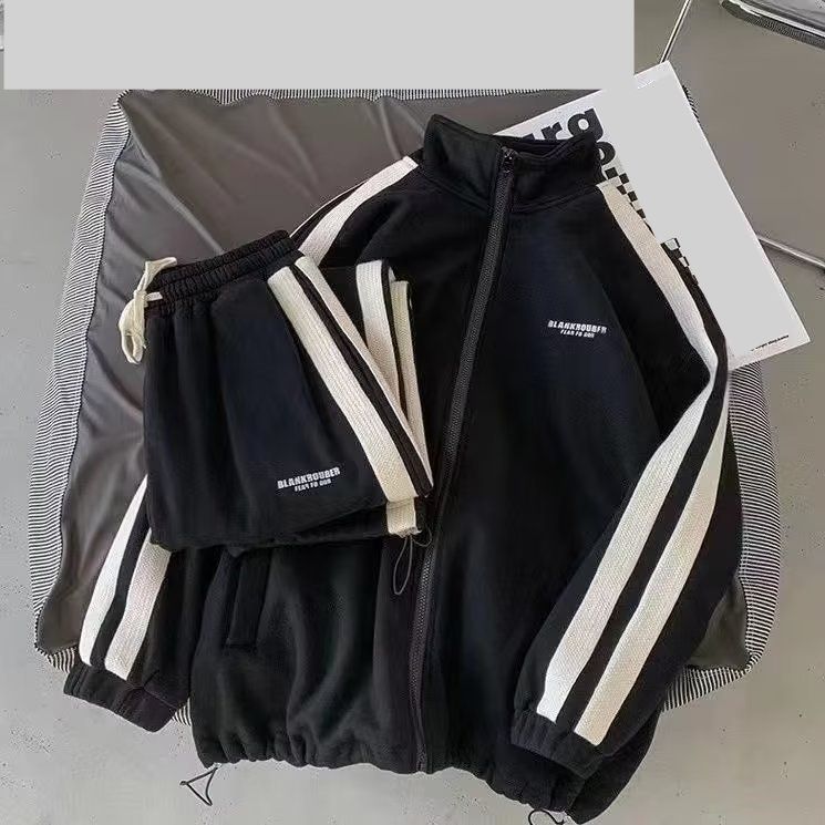 Men's Clothing Suit Spring And Autumn Loose Trend Ins Sweater Long Sleeve Trousers Casual Student Sportswear Two Piece Suit For Men_viptrois.com
