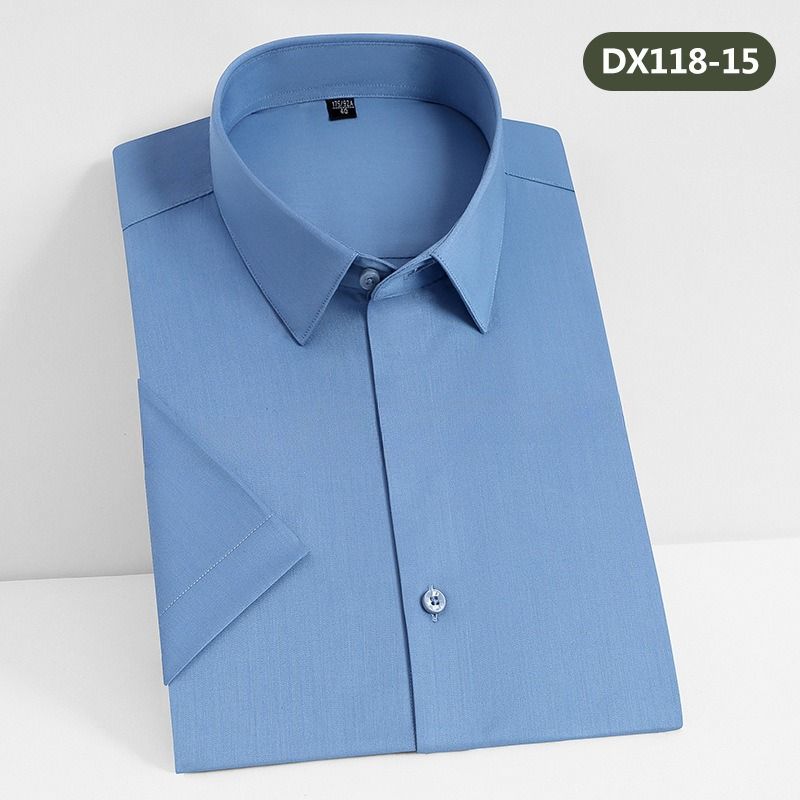 Men's Clothing Men's Stretch Bamboo Shirt – Wrinkle-Free Short Sleeve Business Casual Top (12 Colors, 7 Sizes, Ultra-Breathable & Quick-Dry)_viptrois.com