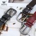 Leather belt men's leather alloy needle buckle youth leisure business belt simple generous trouser belt_viptrois.com