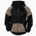 Men's Clothing Autumn And Winter New Men's Hooded Color Matching Sweatshirt European And American Youth Sports Cardigan Leather Top Jacket Loose_viptrois.com