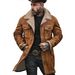 Men’s Suede-Like Bomber Jacket – Winter-Ready Zip-Up Coat With Multi-Pocket Design (100% Polyester) – Slim Fit For Casual & Commuter Wear_viptrois.com