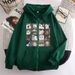 2022 Zipper Sweatshirt New 16 Grid Cat Youth Hoodie Unisex Jacket Top_viptrois.com