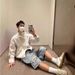 Men's Clothing Summer Thin Mid Length Pants Street Style Versatile Loose Straight Sports Shorts_viptrois.com