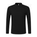 Semi-turtleneck Men's Bottoming Shirt Double-sided Velvet German Velvet Autumn Clothes Autumn And Winter Thermal Underwear Solid Color Casual Long_viptrois.com