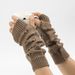 New Hollow Heart Knitted Autumn Winter Warm Arm Warmers Unisex Mid-Length Jacquard Fingerless Gloves_viptrois.com