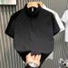 New Summer Style Ice Silk Trendy Short Sleeve Men's Polo Shirt, Business Style, Breathable And Cooling T Shirt_viptrois.com