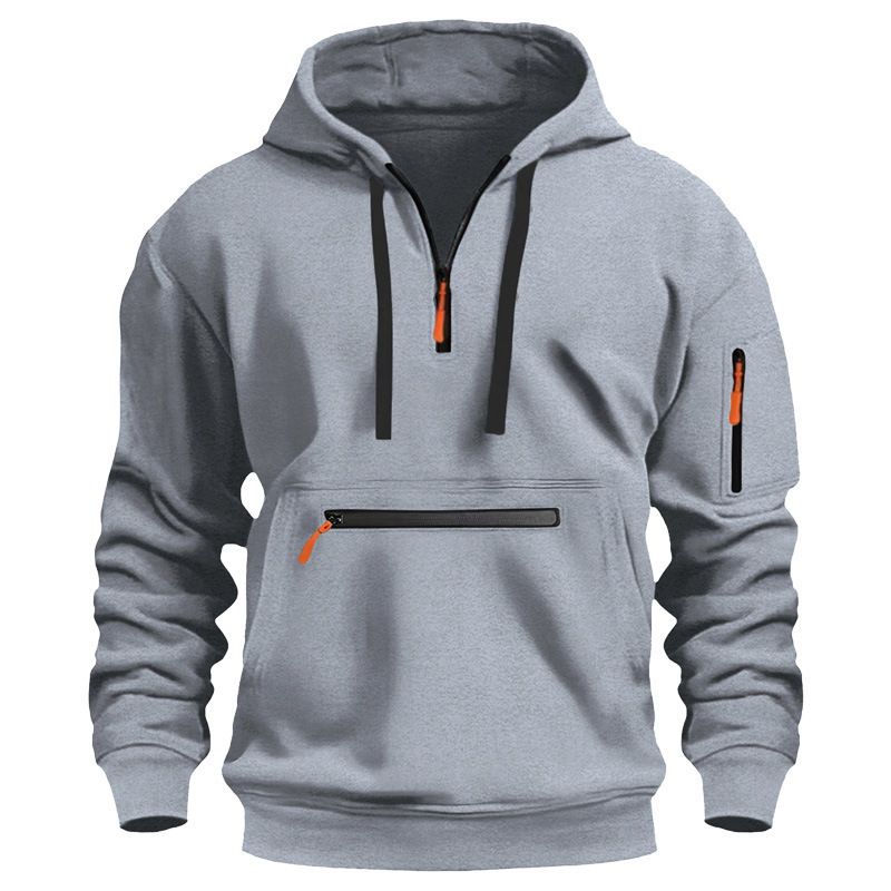 Men's Clothing Fleece-Lined Zip-Up Hoodie – Warm Winter Pullover With Cozy Inner Brushed Fabric, Relaxed Fit For Casual & Streetwear_viptrois.com