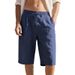 men's color blocked sweatpants shorts summer trendy straight leg loose fitting f point athletic pants_viptrois.com