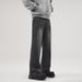 Men's Clothing American High Street Vibe Lightning Crackle Pattern Cleanfit Wide Leg Flared Jeans For Men_viptrois.com