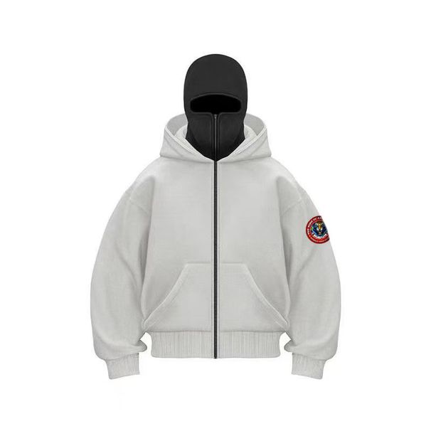 Men's Clothing Hot Foreign Trade Autumn Ins Hooded Zipper Sweatshirt Jacket Double Hood Men And Women Spring Autumn Winter Tiger Badge_viptrois.com