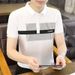 Leading Summer New High-end Short T-shirt, Men's Youth Lead Slim Fit Lapel Polo Shirt, Half Sleeved T-shirt_viptrois.com