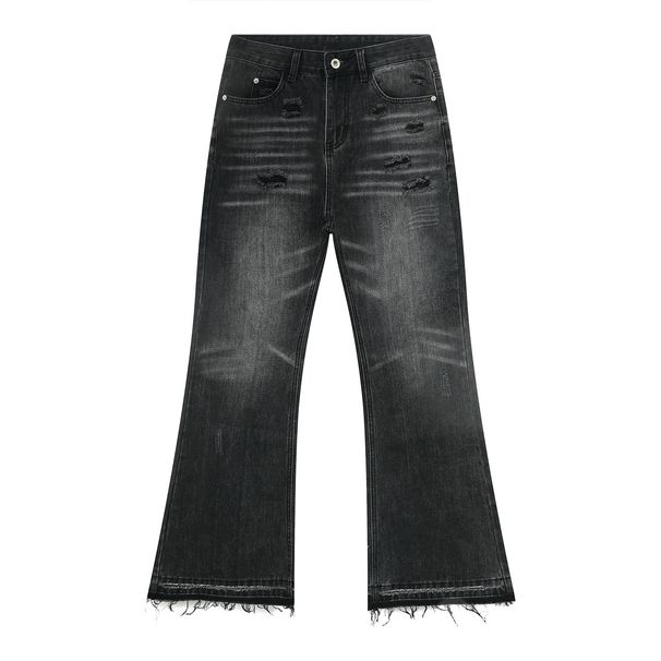 Men's Clothing | 2023 Autumn New American Retro Washed Distressed Ripped Jeans Trend_viptrois.com