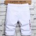 Men's Clothing White Ripped Jeans Men's Loose Casual Summer New Style Five Point Pants Men's Shorts Trendy Mid Length Pants_viptrois.com