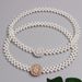 French retro pearl belt women's dress sweater accessories girdle versatile white elegant waist elastic chain_viptrois.com