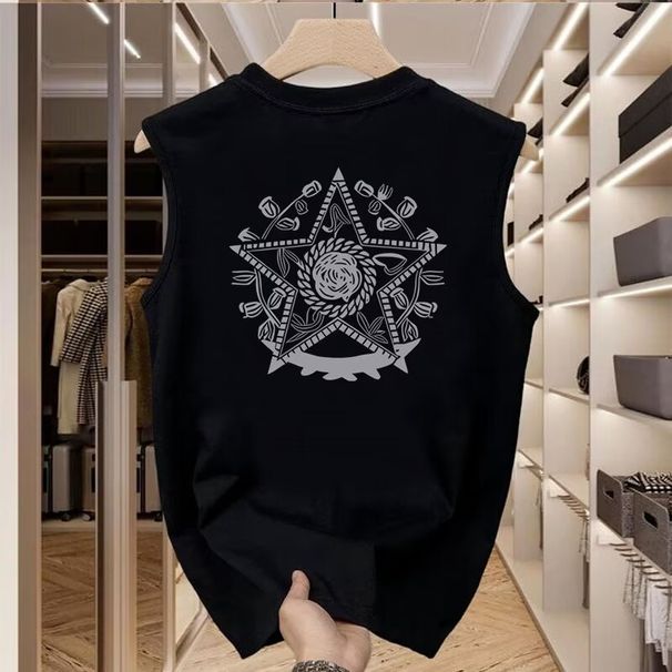 Men's Clothing Cotton Short Sleeve Printed Casual T Shirts_viptrois.com