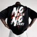 Dark Harajuku Style Loose-fitting Gothic Cotton T-shirt For Men And Women Students, With Print "NEVER GIVE UP" On The_viptrois.com