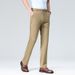 Pure 2025 Spring New Men's Casual Long Four-Way Stretch Loose Straight Suit Pants Factory Wholesale_viptrois.com