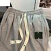 Men's Clothing Summer Embroidery Couple Casual Shorts Men And Women Ins Loose Straight Sports Pants Oversize Mid-length Pants_viptrois.com