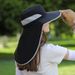 Women's Summer Sun Hat With Detachable Cape & Ponytail Opening - Wide Brim UPF 50+ UV Protection For Outdoor Travel_viptrois.com