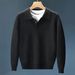 Men's Classic Polo Sweater – Slim Fit Collared Knit Top For Winter & Fall (M-3XL)_viptrois.com