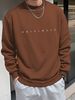 Autumn And Winter Men's Long Sleeved Round Neck Black Top Loose Casual Hoodie Hooded Hoodie_viptrois.com