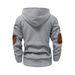 Men's Clothing Autumn And Winter European And American Men's Solid Color Jacquard Hooded Sweatshirt Loose Sports Casual Top Jacket_viptrois.com