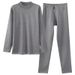 Winter Thickened And Velvet Lamb Wool Thermal Underwear Men's Bottoming Shirt Long Johns Set_viptrois.com