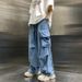 Loom Retro Paratrooper Unisex Versatile Y Brand European And American High Street Multi-Pocket Loose Cargo Pants Couple_viptrois.com