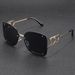 Metal Single Beam Large Frame Oval Sunglasses For Women Retro Simple European And American Ins Street Shooting Beach Sunshade Sunglasses Trend_viptrois.com