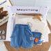 Boys' Summer Outfit 2025 New Style Children's Stylish Short Sleeved Shirt Shorts Two-piece Set For Boys' Baby_viptrois.com