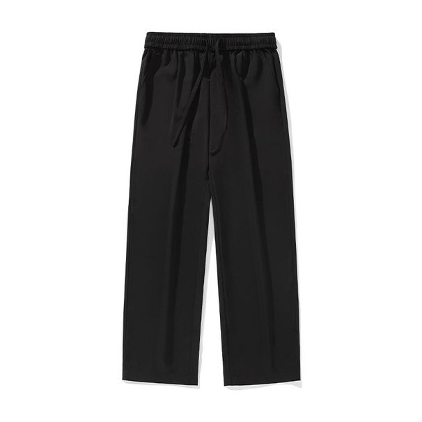 Men's Clothing Drape Ice Silk Straight Pants Men's Spring And Summer Thin Cool Breathable Casual Pants Japanese Style Loose Basic Versatile Long Pants_viptrois.com