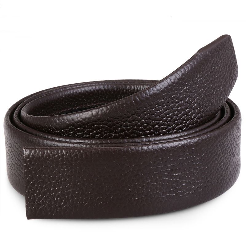 Men's Belts Headless Belt Strip Head Pattern Belt Men's Belt Automatic Buckle Belt Belt Body Buckleless Trouser Belt Strip 3.5cm_viptrois.com