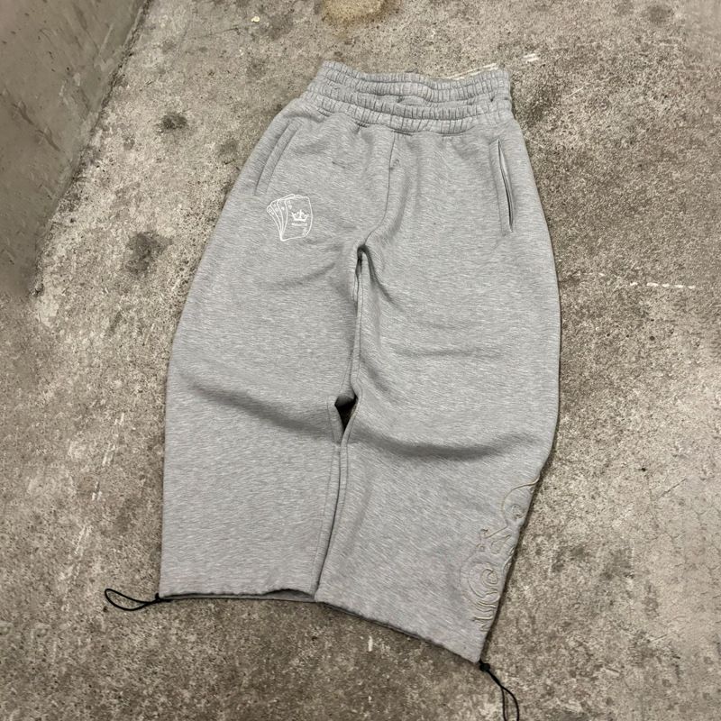 Men's Clothing Y2K Double Waist Jogging Pants Poker Embroidery Pattern Trousers Men Gothic Hip Hop Street Sports_viptrois.com