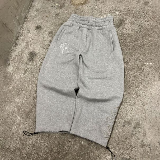 Men's Clothing Y2K Double Waist Jogging Pants Poker Embroidery Pattern Trousers Men Gothic Hip Hop Street Sports_viptrois.com