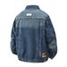 Men's Clothing Spring And Autumn Large Size Embroidered Denim Jacket Men's Trendy Motorcycle Style Tops Douyin Hot Retro Embroidered Men's Jacket_viptrois.com