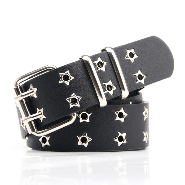 Women's Belts five-pointed star double exhaust eye belt personality punk style fashion versatile jeans suit belt for women_viptrois.com