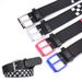 Popular square bead women, fashionable needle buckle decoration, pyramid inlay, wide belt for women_viptrois.com