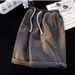 Men's Summer Elastic Waist Jeans Shorts Trendy Loose Casual Handsome Five Points_viptrois.com