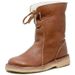 Women's shoes snow boots winter all-match mid-calf boots cotton Martin boots_viptrois.com